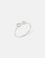 Sterling Silver Infinity Ring, Silver (ST SILVER), large