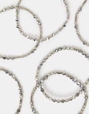 Metallic Bead Stretch Bracelet Multipack, , large