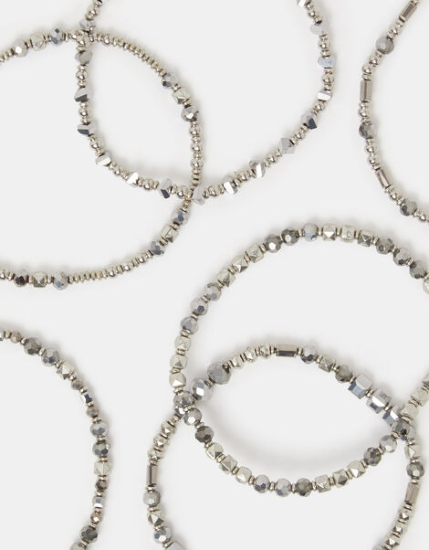 Metallic Bead Stretch Bracelet Multipack, , large