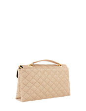 Ayda Quilted Metallic Shoulder Bag, Metalic (METALLICS), large