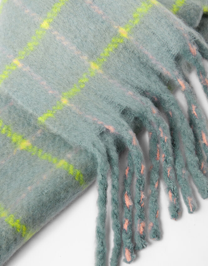 Sophie Brushed Check Blanket Scarf, , large