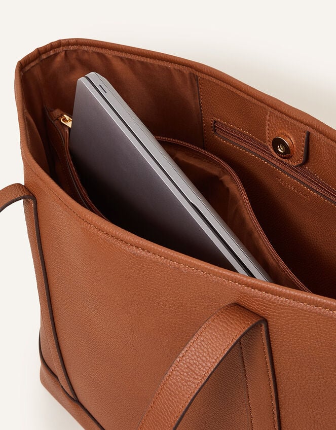 Laptop Shoulder Bag, Tan (TAN), large