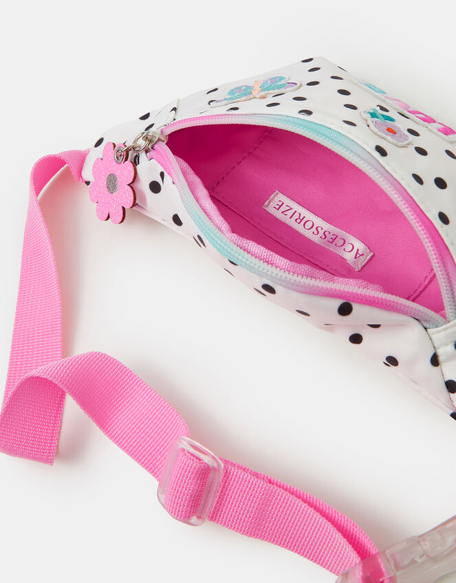 Girls Polka Dot Bum Bag, , large