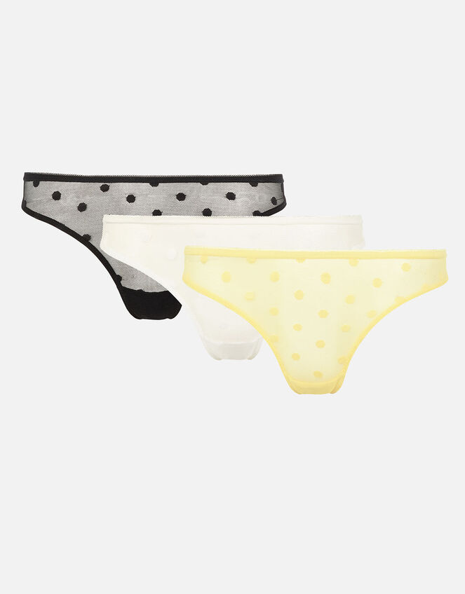 Spot Mesh Thong Multipack, Multi (PASTEL-MULTI), large