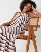 Stripe Tiered Maxi Dress, Multi (PASTEL-MULTI), large