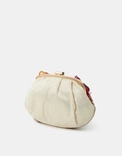 3D Flower Embellished Clutch Bag, , large