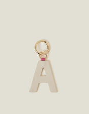 Initial Colour Block Keyring, Pink (PINK), large