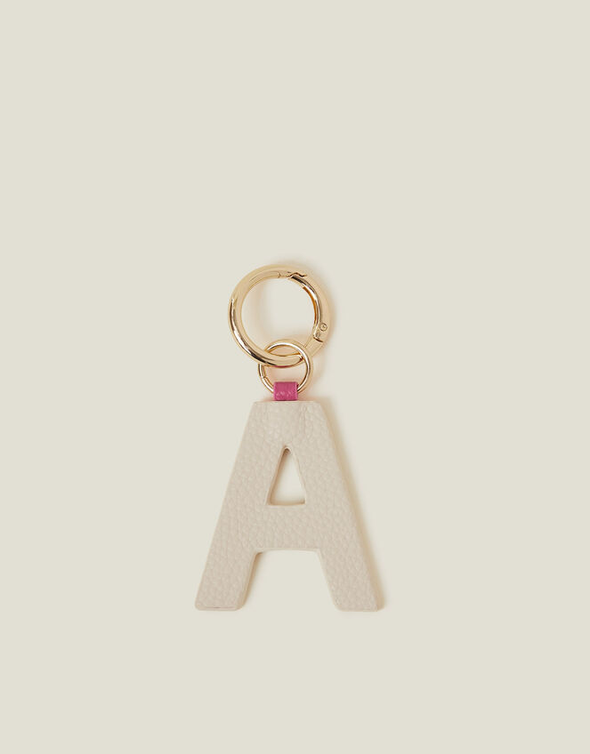 Initial Colour Block Keyring, Pink (PINK), large