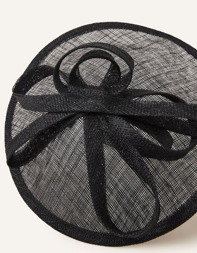 Katie Bow Disc Sinamay Band Fascinator, Black (BLACK), large