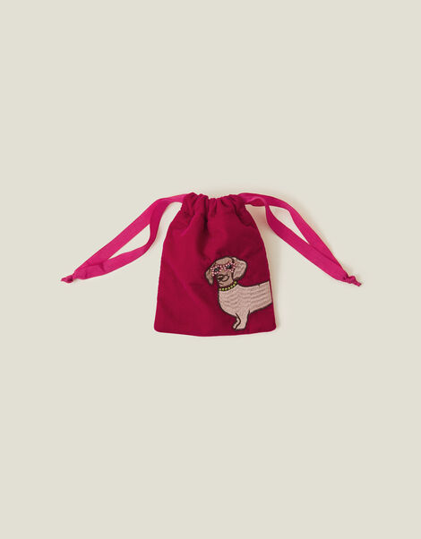 Sausage Dog Drawstring Pouch, , large