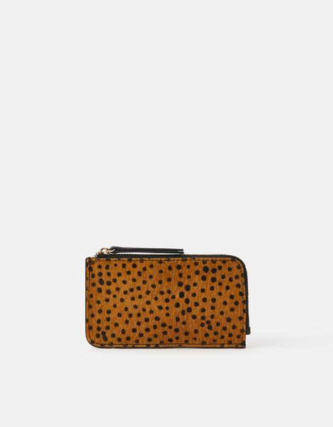 Animal Print Leather Card Holder, , large