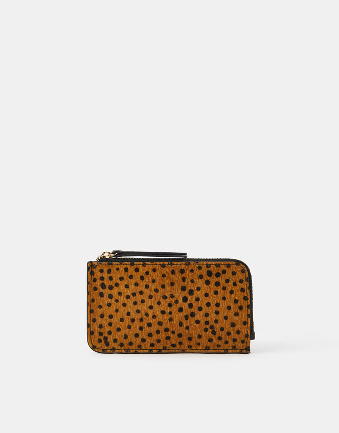 Animal Print Leather Card Holder, , large