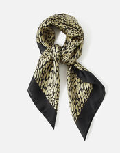 Lily Leopard Print Small Satin Square Scarf, , large