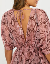 Snake Twist Short Kaftan, Pink (PINK), large