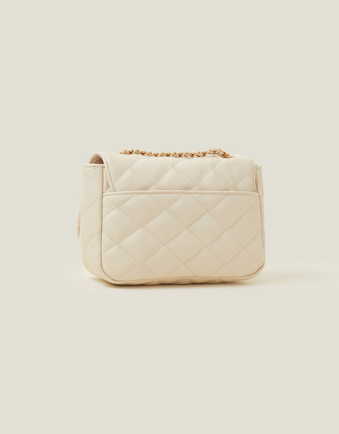 Quilted Cross-Body Bag, Cream (CREAM), large