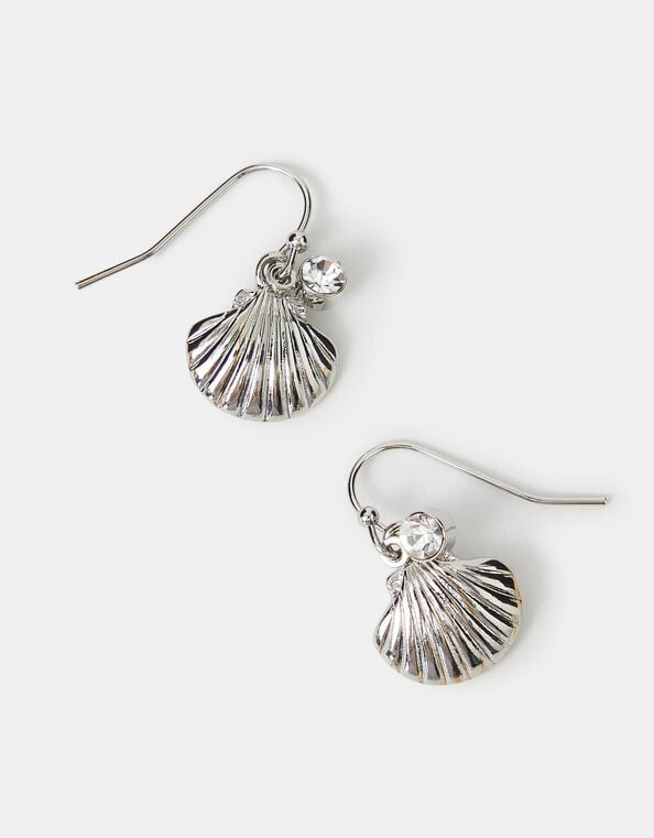 Seashell Charm Earrings, , large