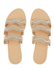 Fiji Beaded Sandals, Gold (GOLD), large