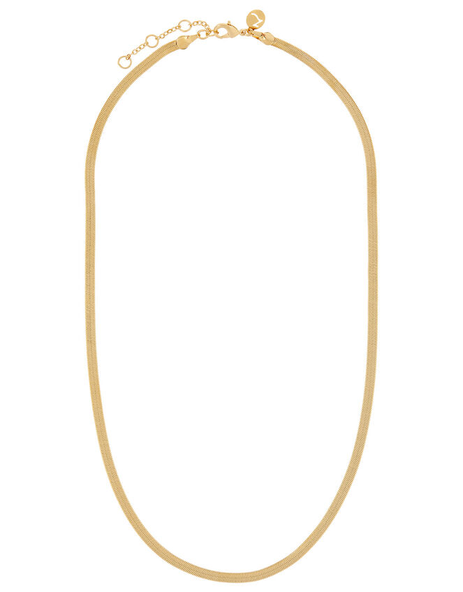 Gold plated snake chain necklace clearance
