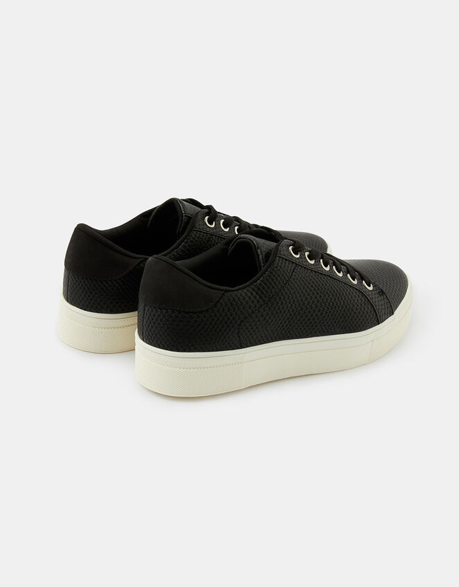 Animal Textured Trainers, Black (BLACK), large