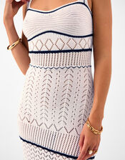 Monochrome Knitted Maxi Dress, Multi (MULTI), large