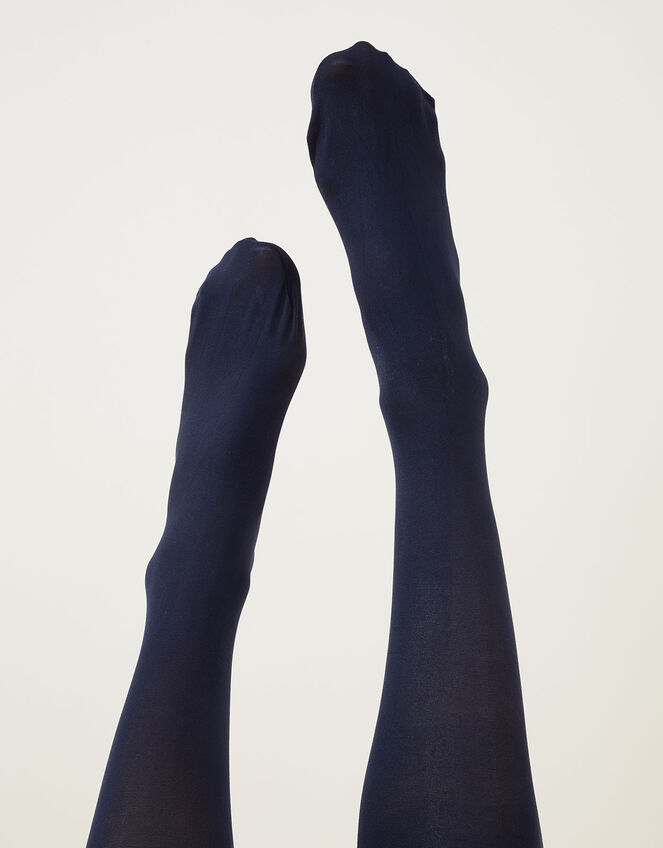 40 Denier Tights, Blue (NAVY), large