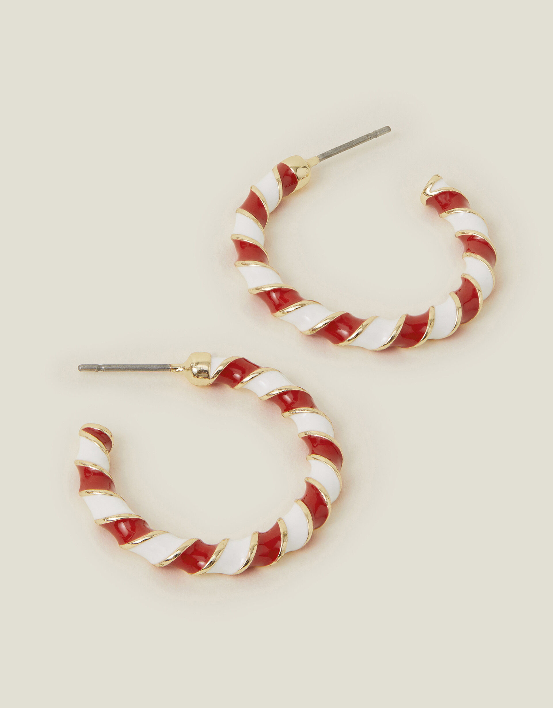 Candy cane hoop earrings sales