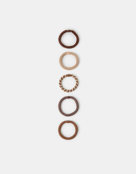 5-Pack Cord Hair Bands, , large