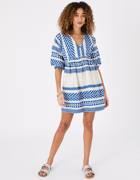 Jacquard Dress Blue, Blue (BLUE), large