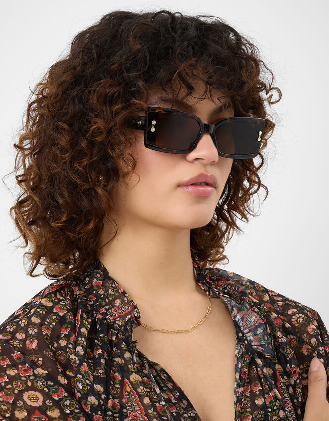 Tort Square Sunglasses, , large