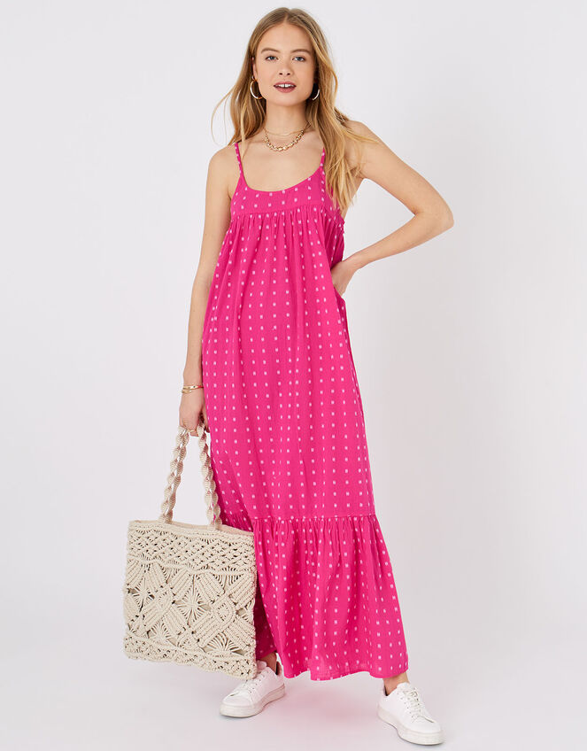 Dobby Maxi Dress, Pink (PINK), large