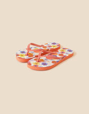 Floral Print Flip Flops, Multi (BRIGHTS-MULTI), large