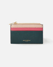 Colour Block Card Holder, Teal (TEAL), large