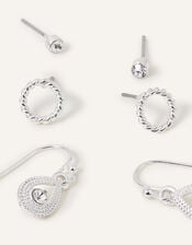 Crystal Drop Earrings Set of Three, , large