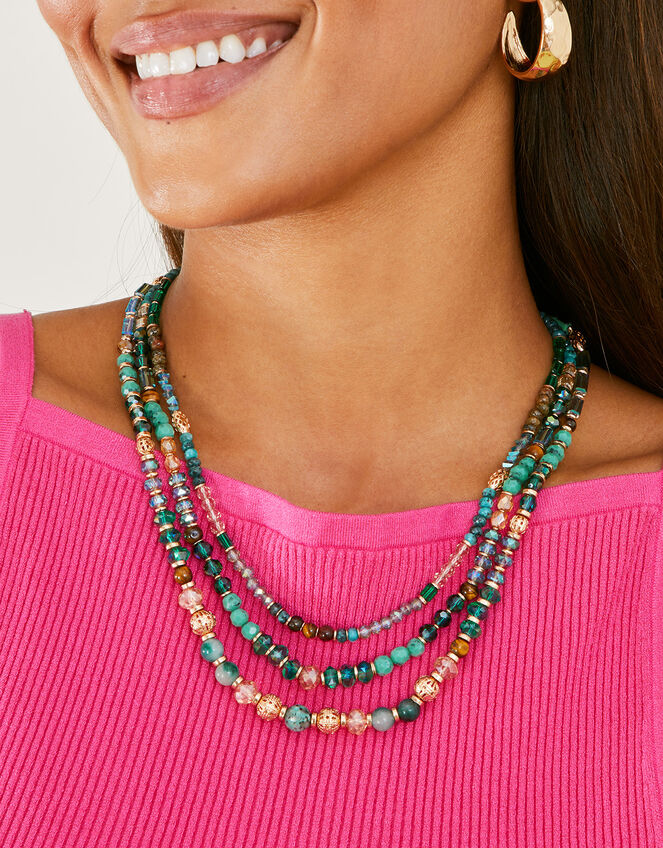Layered Bead Necklace, , large