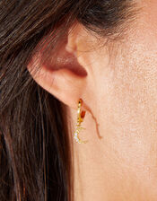 14ct Gold-Plated Celestial Pearl Earrings Set Of Three, , large