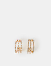 Mini Pav&eacute; Hoop Earrings , , large