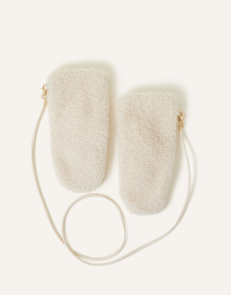 Borg Mittens, Natural (NATURAL), large