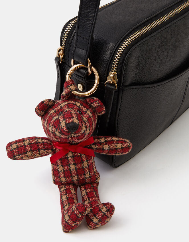 Check Print Bear Bag Charm , , large