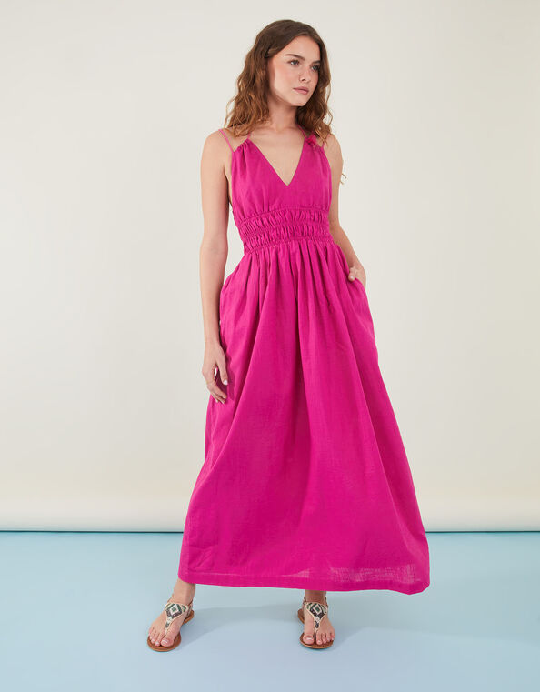 Plain Strappy Sundress, Pink (PINK), large