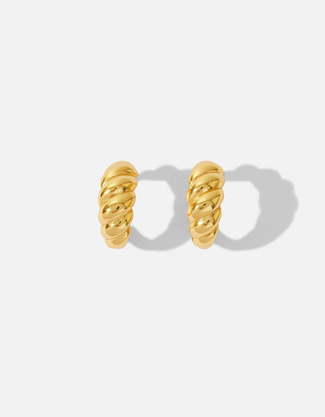 Gold Vermeil Croissant Chunky Hoops , , large
