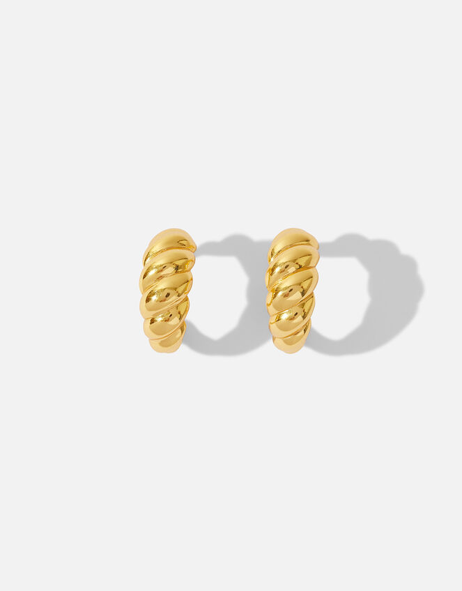 Gold Vermeil Croissant Chunky Hoops , , large