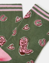 Cowboy Print Socks, , large