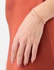 2-Pack 14ct Gold-Plated Gemstone Bracelets, , large