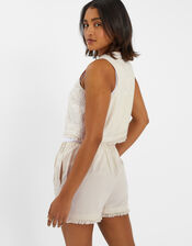 Mirror Embroidered Waistcoat, Ivory (IVORY), large