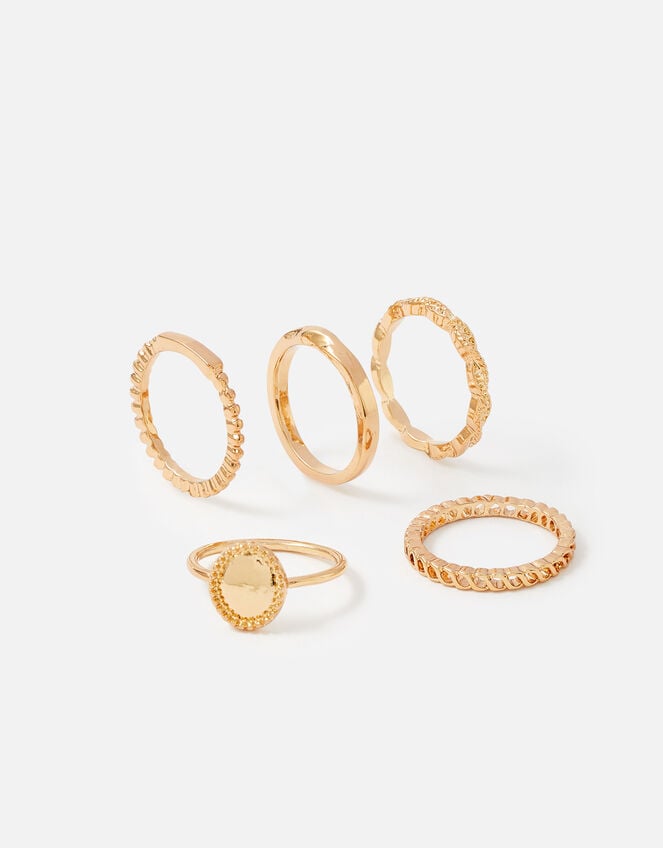 Blue Harvest Stacking Ring Multipack, Gold (GOLD), large