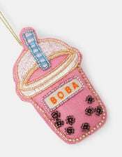Beaded Boba Felt Christmas Tree Decoration, , large