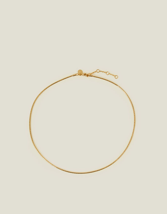 14ct Gold-Plated Diamond Cut Necklace, , large