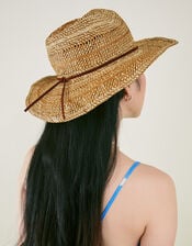 Two-Tone Weave Straw Hat, , large