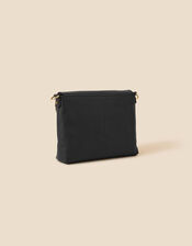 Webbing Strap Leather Cross-Body Bag, , large