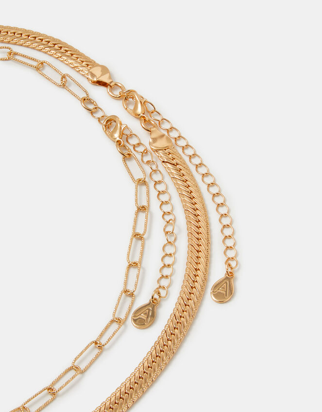 2-Pack Snake & Paperclip Chain Necklaces, , large